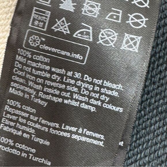 AllSaints Lila Ombre Cropped Sleeveless Sweatshirt Top Cream Black Small - Picture 10 of 12